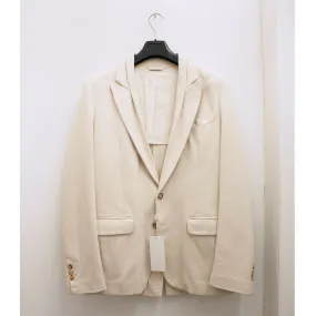 Cotton Twill Blazer In Ivory