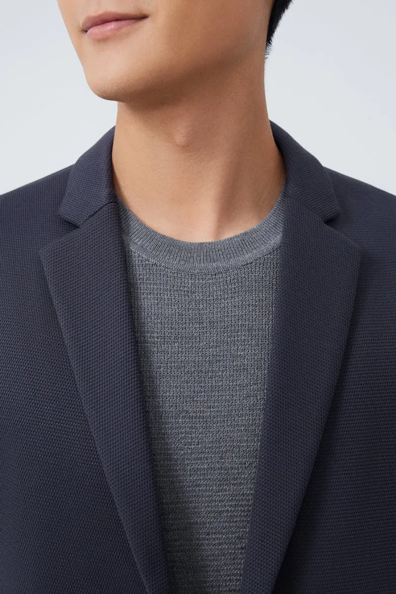 CottonSTRETCH Knit Smart Blazer | Dark Grey GYE161