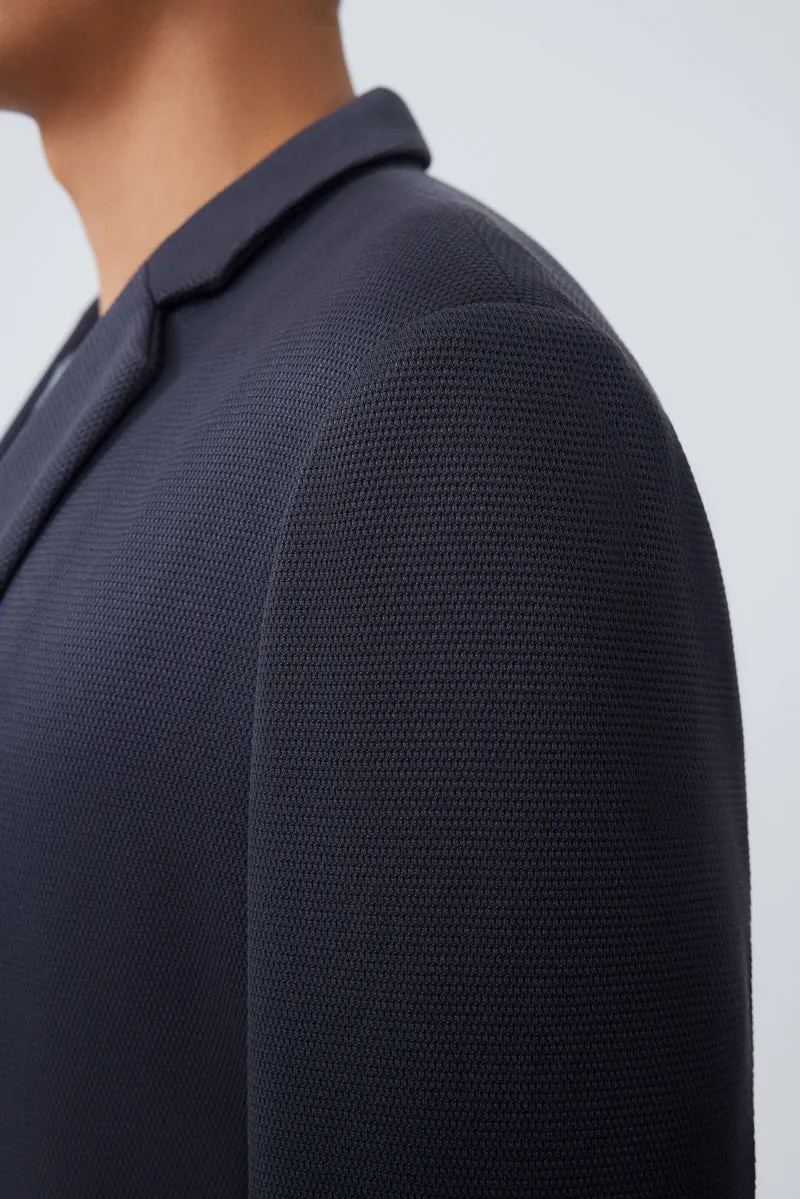 CottonSTRETCH Knit Smart Blazer | Dark Grey GYE161