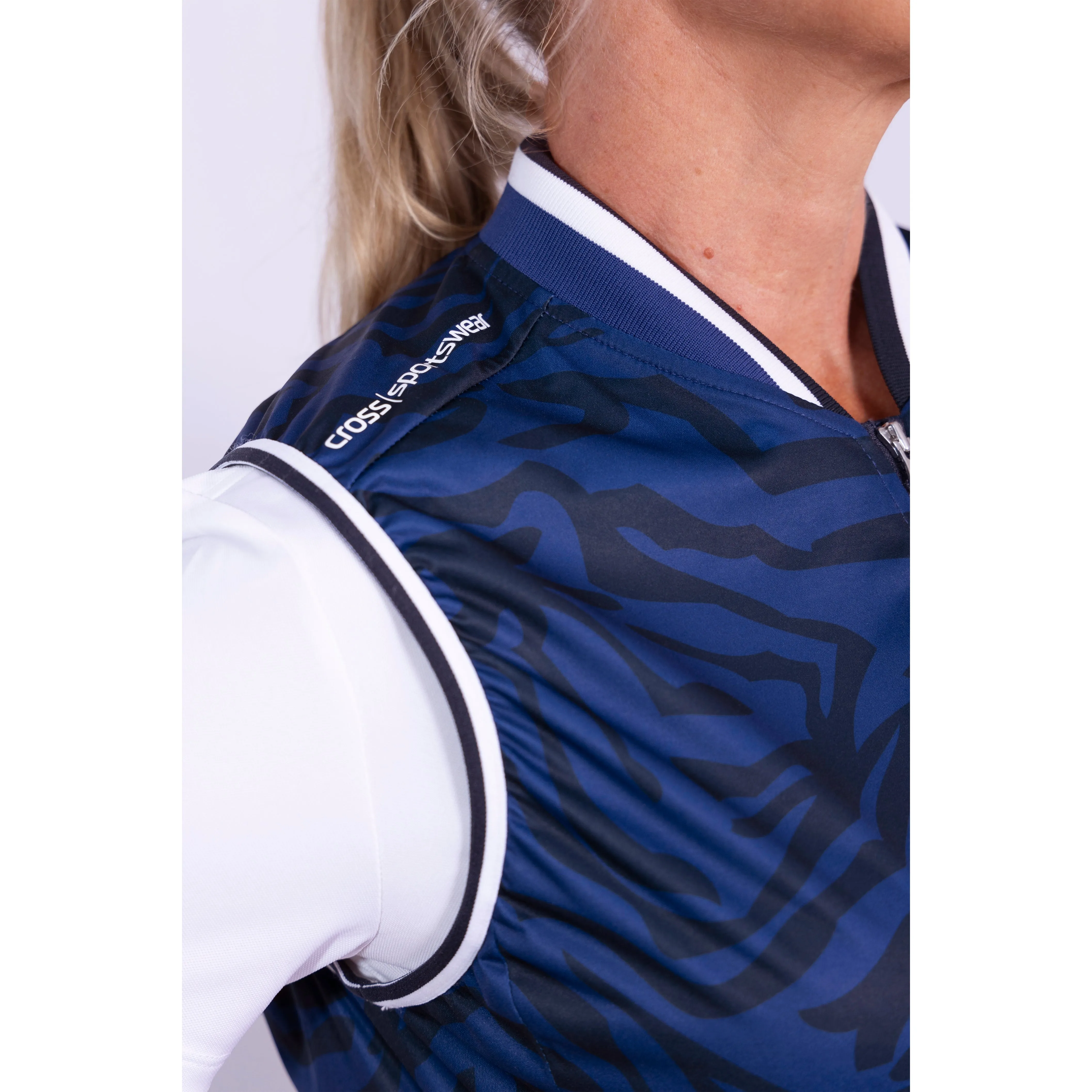 Cross Women's Storm Golf Vest - Navy Zebra