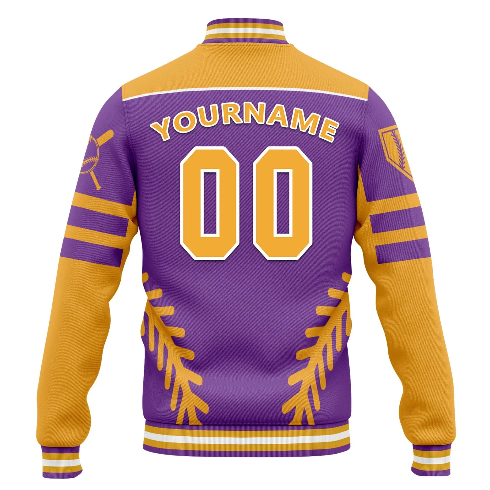 Custom Jacket Bomber Full-Snap Varsity Letterman Personalized Jacket FZ005-D023003-1