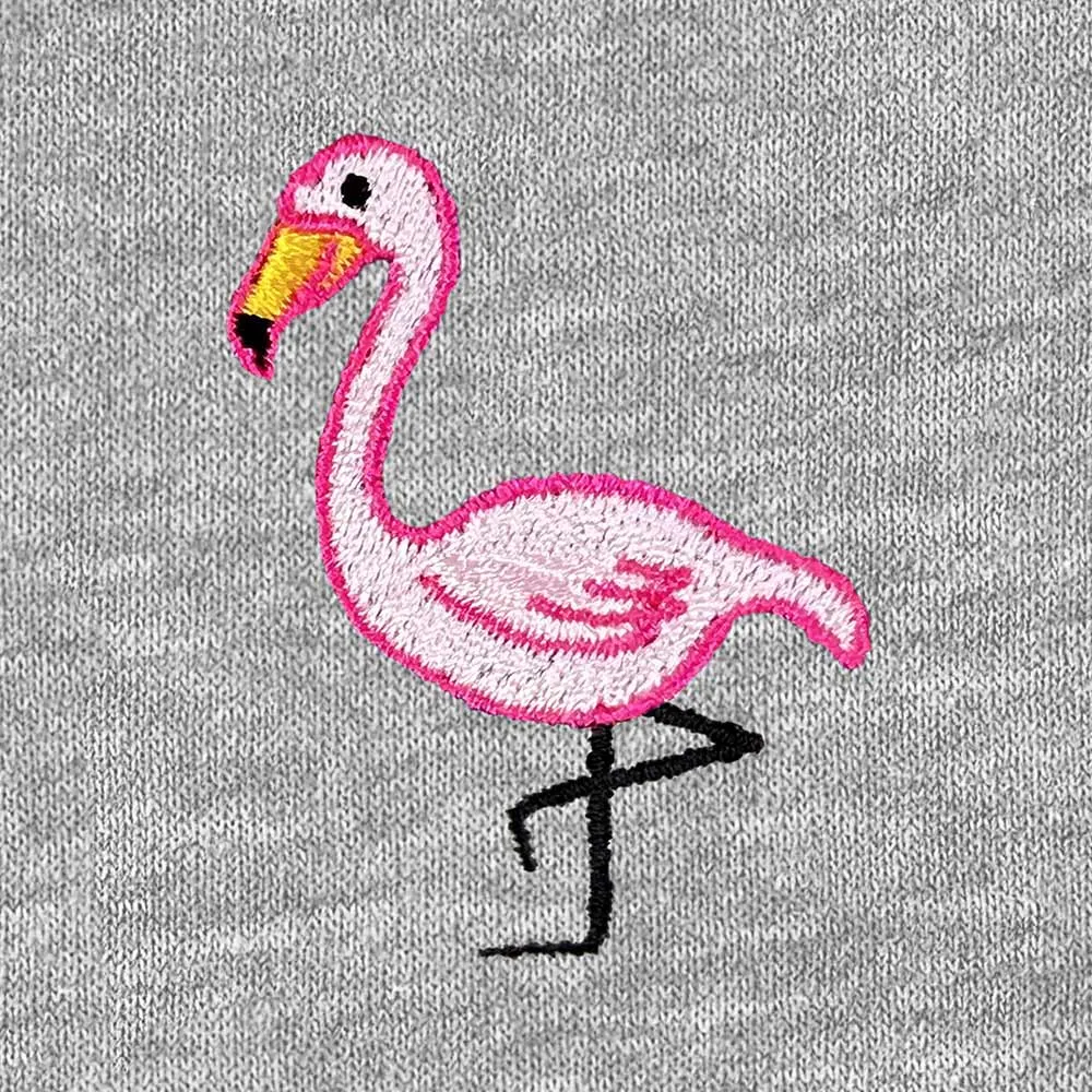 Dalix Flamingo Cropped Zip Hoodie