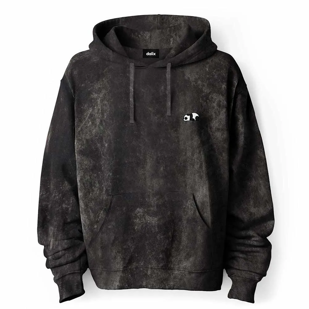 Dalix Panda Mineral Wash Hoodie