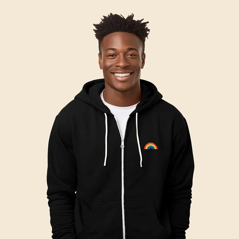 Dalix Rainbow Zip Hoodie