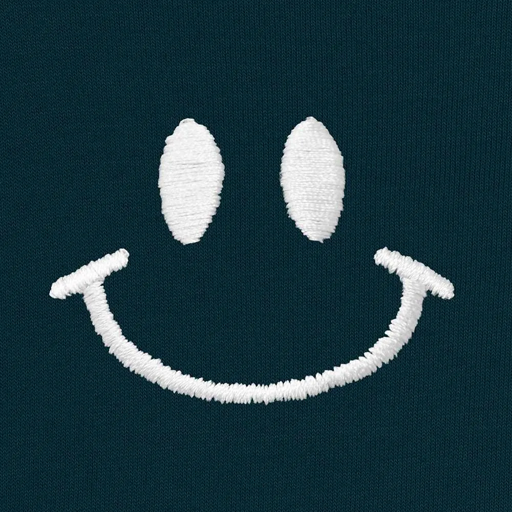 Dalix Smile Face Cropped Hoodie