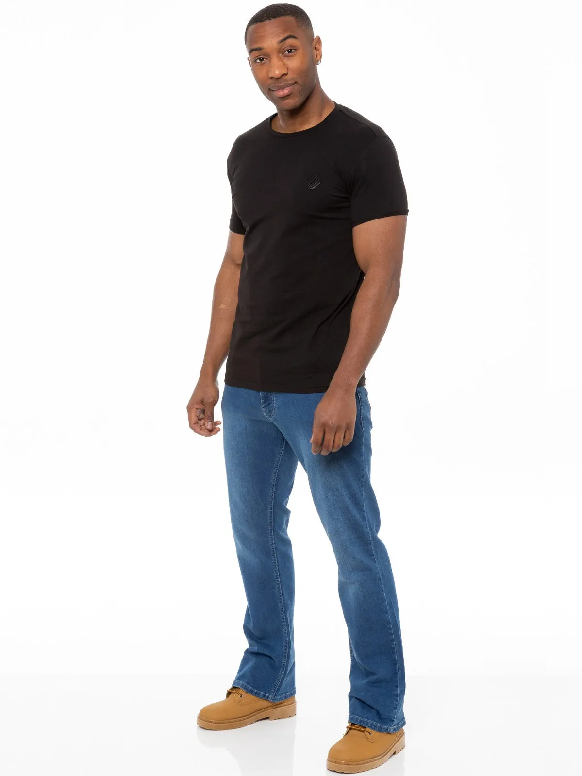 Designer Mens Bootcut Denim Jeans  | Enzo Designer Menswear