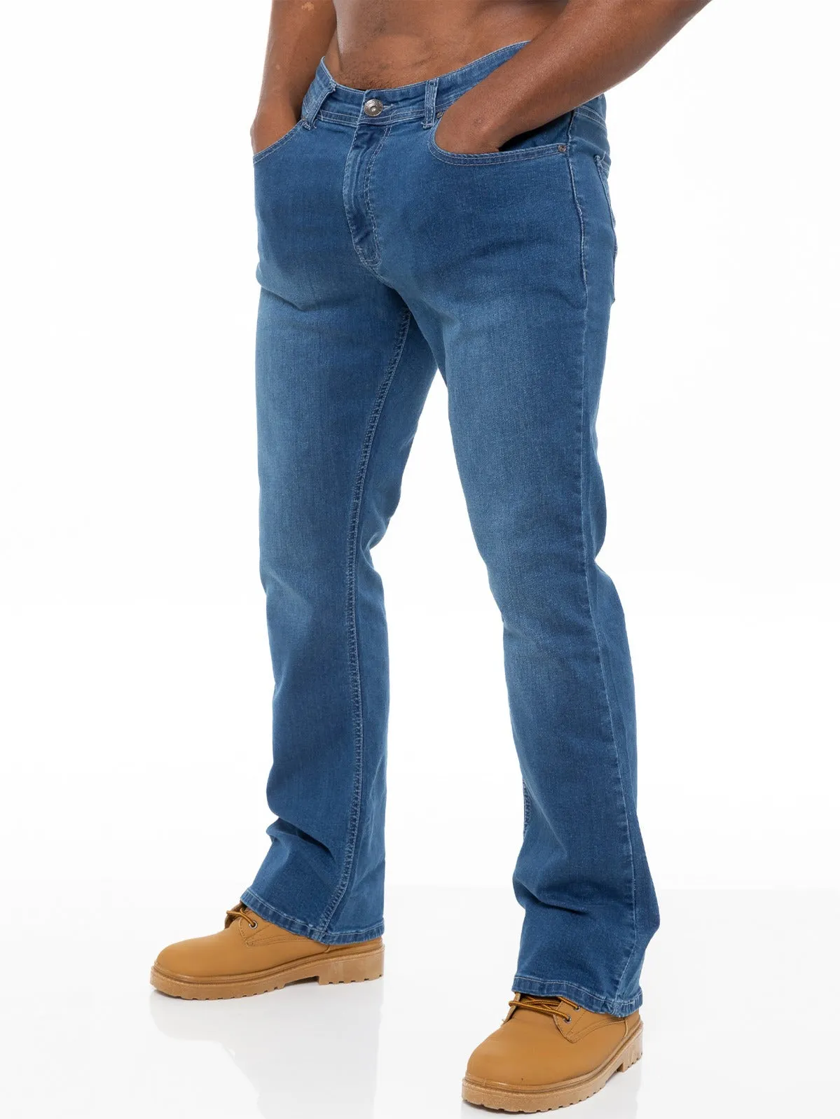 Designer Mens Bootcut Denim Jeans  | Enzo Designer Menswear