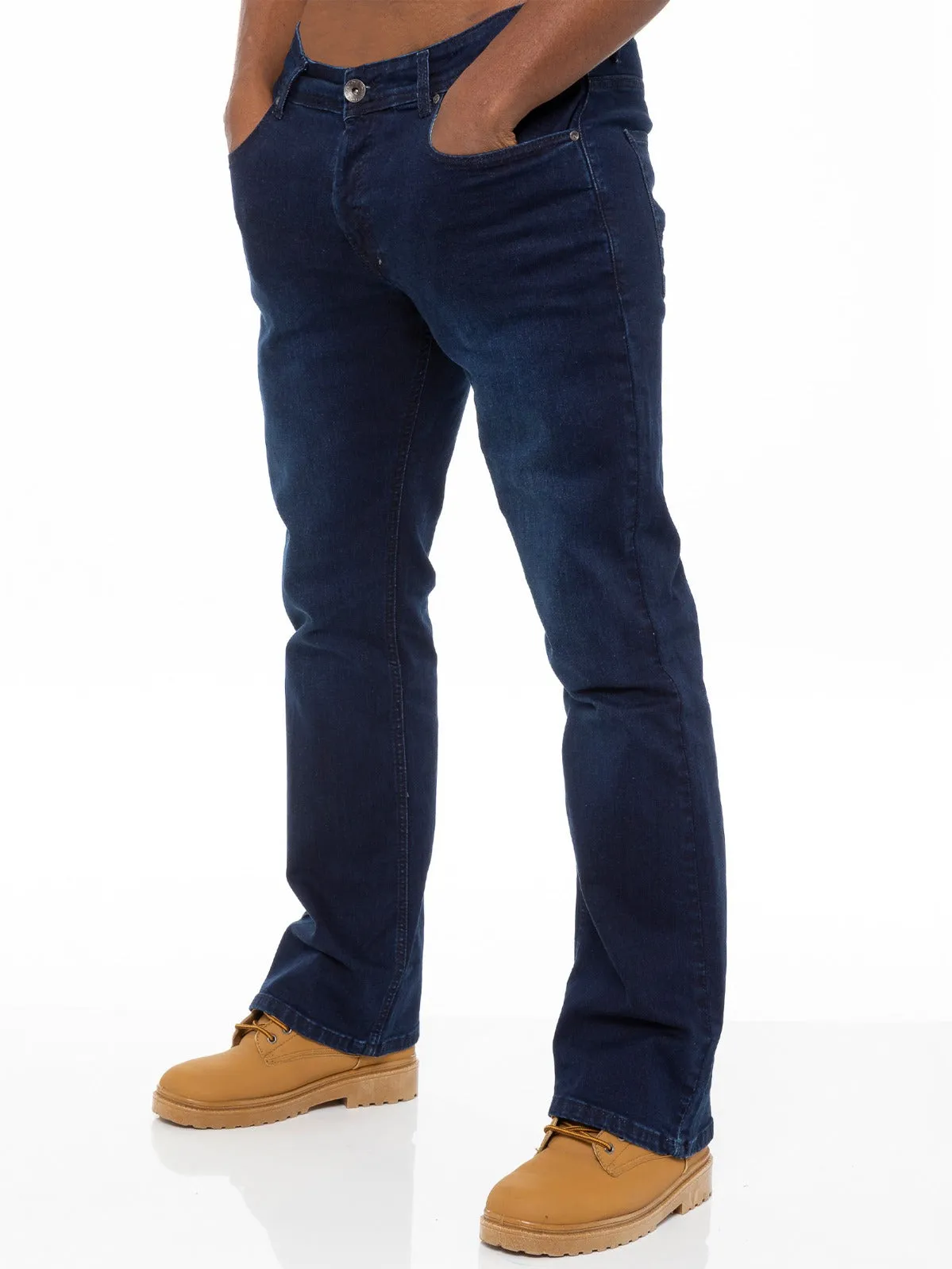 Designer Mens Bootcut Denim Jeans  | Enzo Designer Menswear