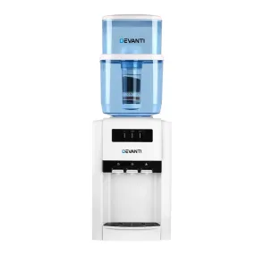 Devanti 22L Bench Top Water Cooler Dispenser Filter Purifier Hot Cold Room Temperature Three Taps