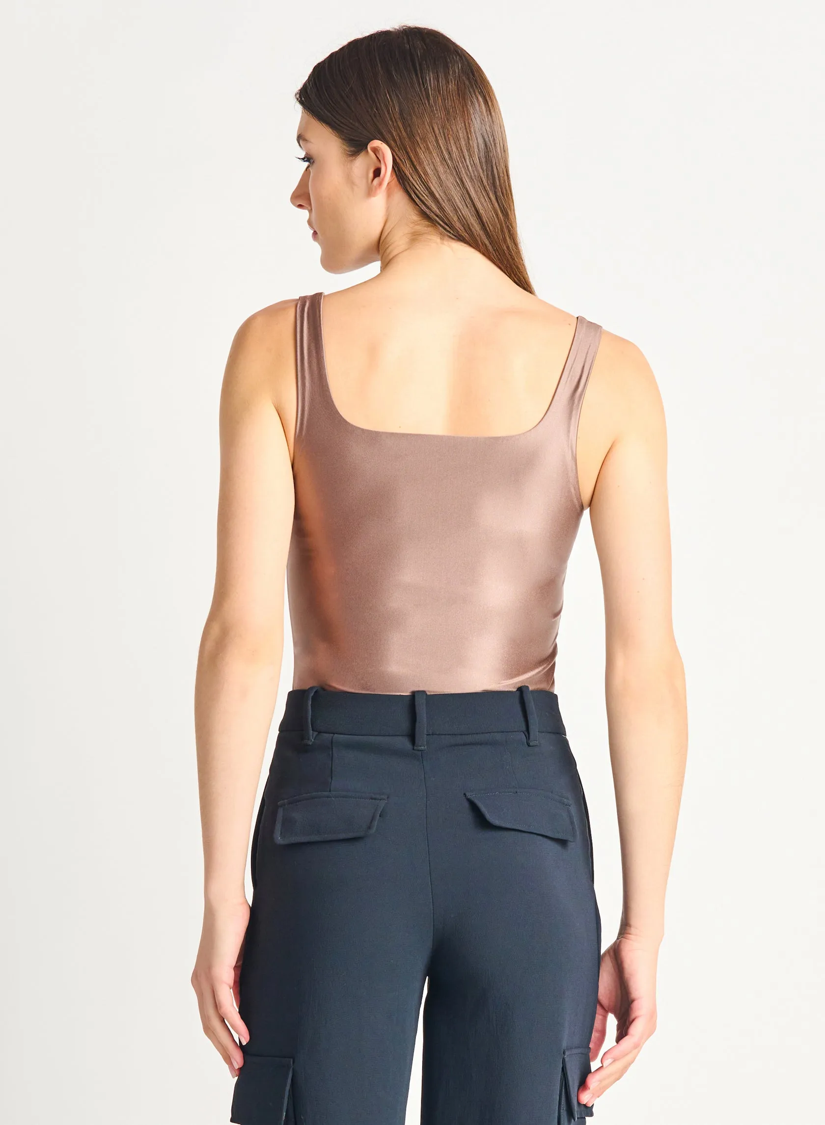 Dex Luxury Square Neck Shimmer Bodysuit