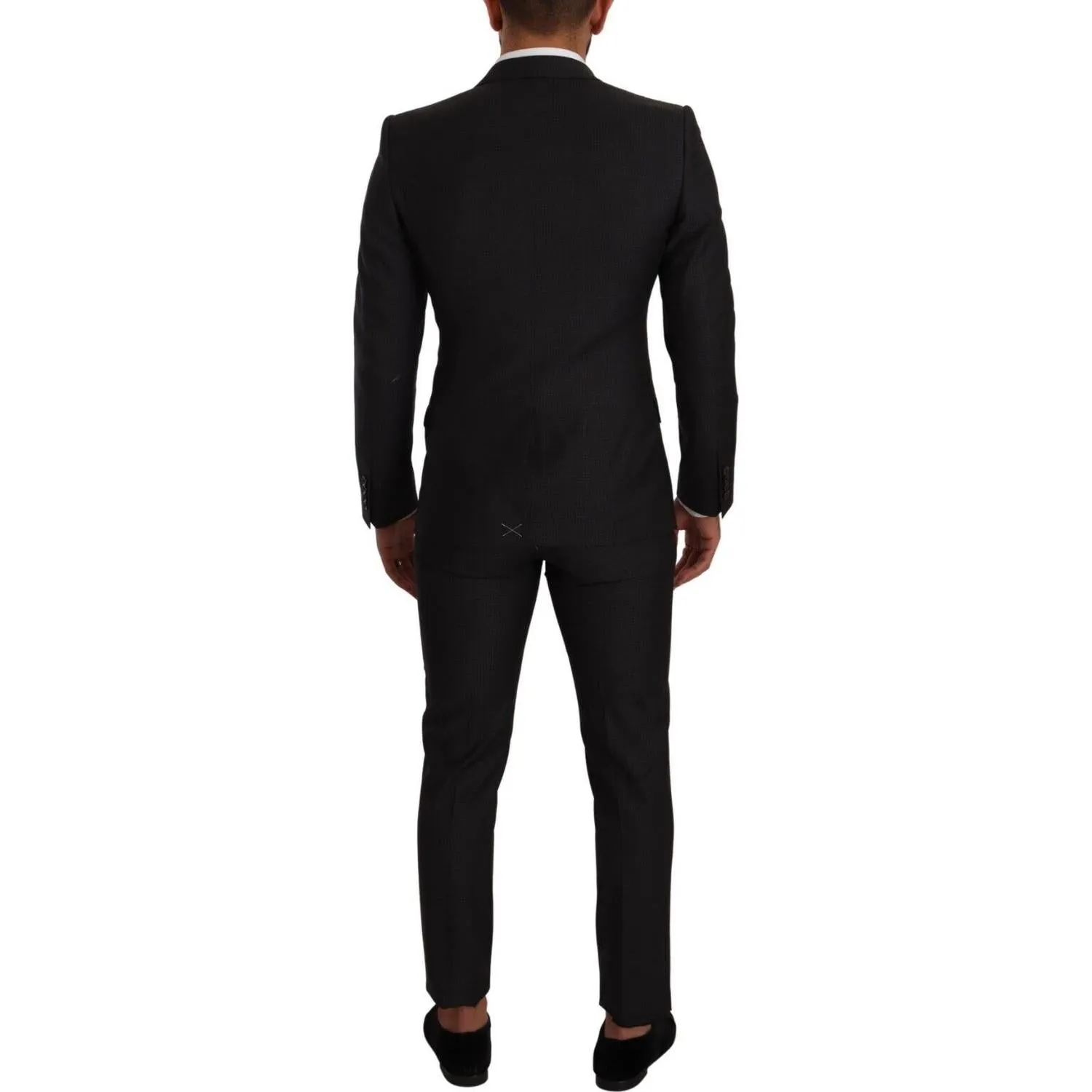 Dolce & Gabbana Elegant Black Wool Martini Suit