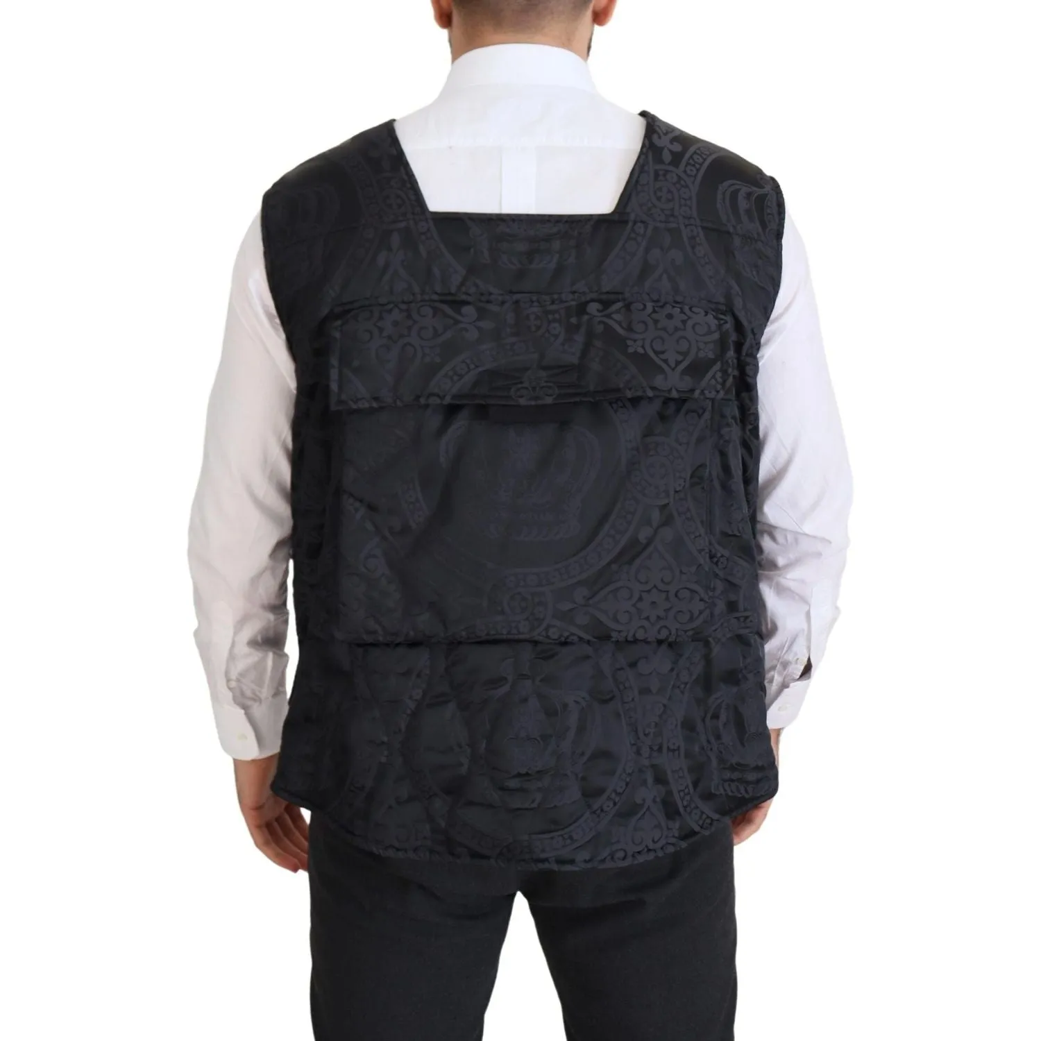 Dolce & Gabbana Elegant Sleeveless Vest Jacket in Black