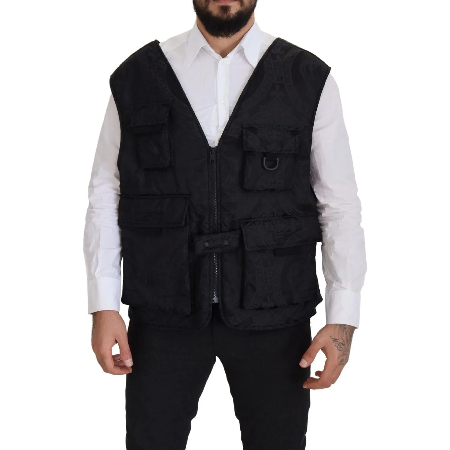 Dolce & Gabbana Elegant Sleeveless Vest Jacket in Black