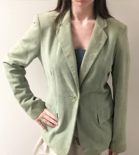 Donna Karan Minty Suede Blazer / Size 6