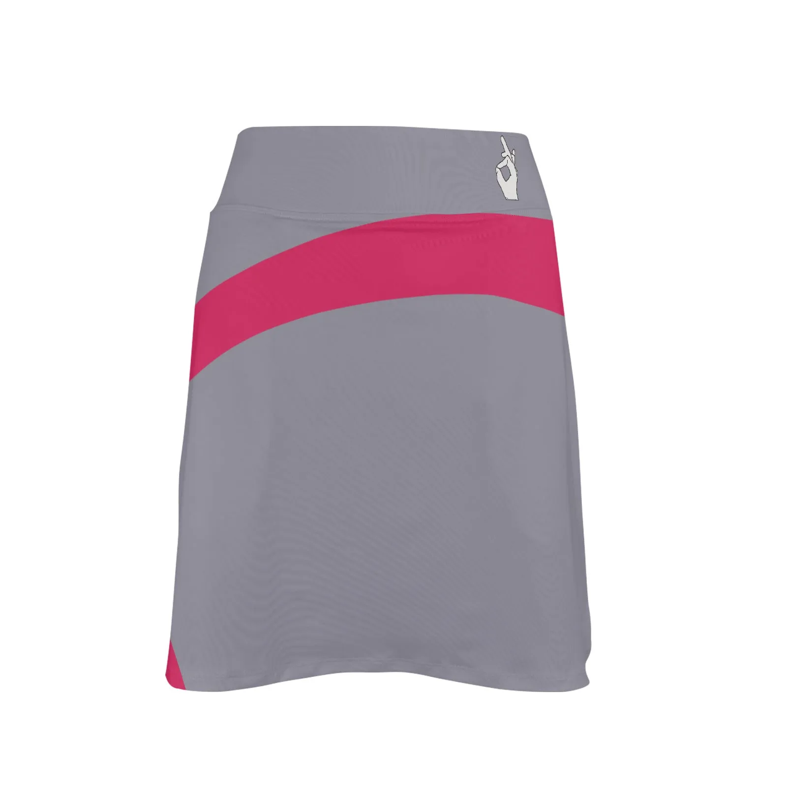 DTI Dark Grey and Hot Pink Stripe Skirt with Pocket