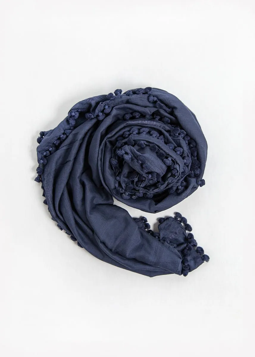 Dupatta Plain Shawl, Midnight