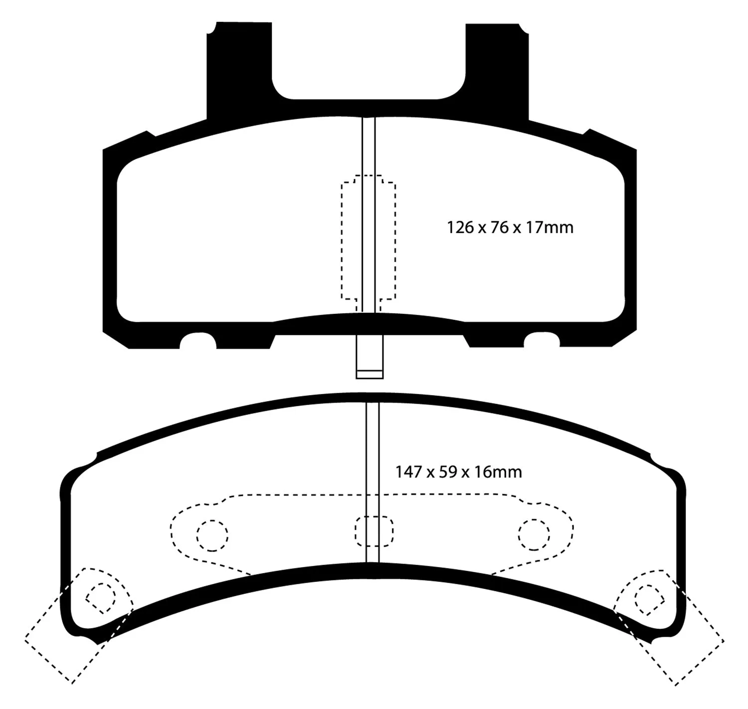 EBC Brakes DP41273R Yellowstuff Street And Track Brake Pads