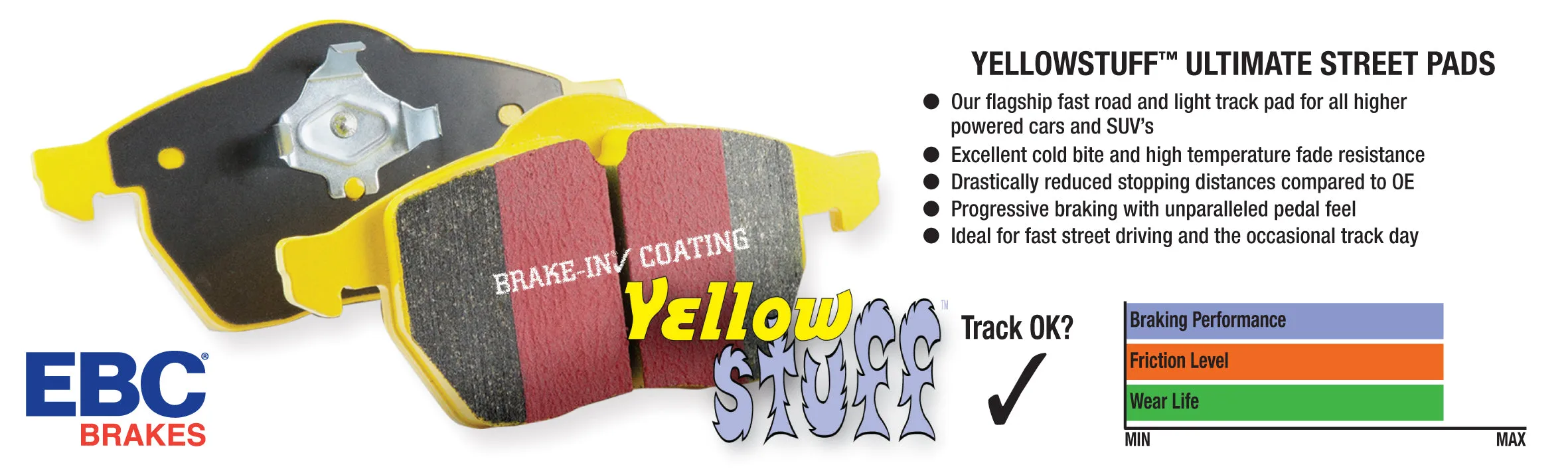 EBC Brakes DP43063R Yellowstuff Street And Track Brake Pads