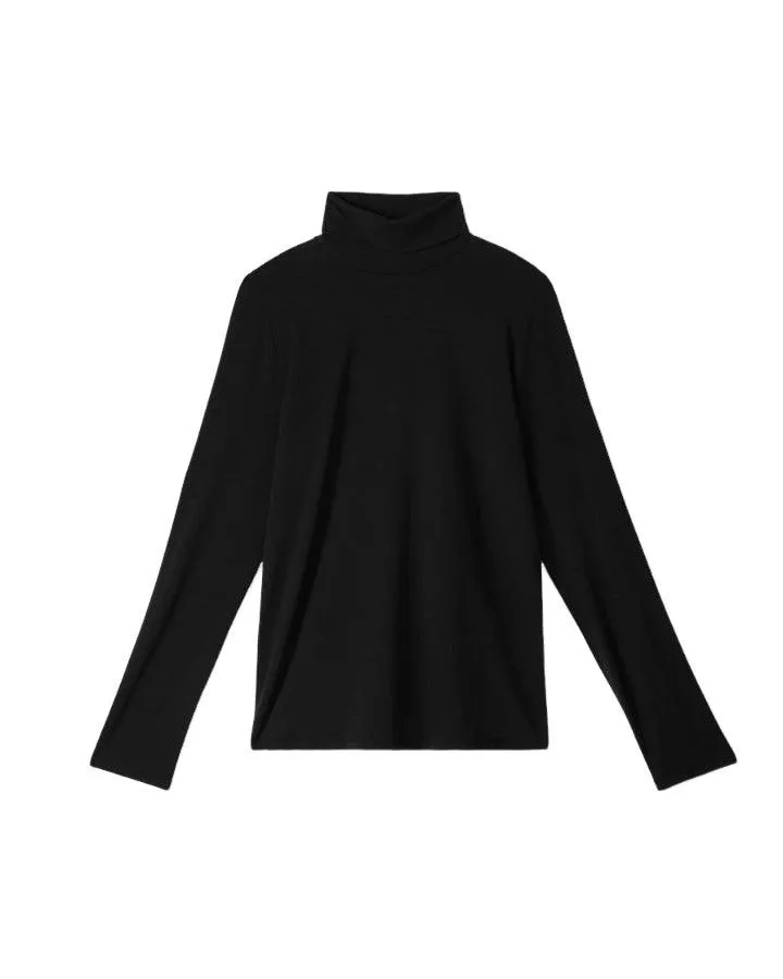 Eileen Fisher Scrunched Neck Jersey Turtleneck