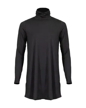 Eileen Fisher Tencel Scrunch Neck Tunic Black