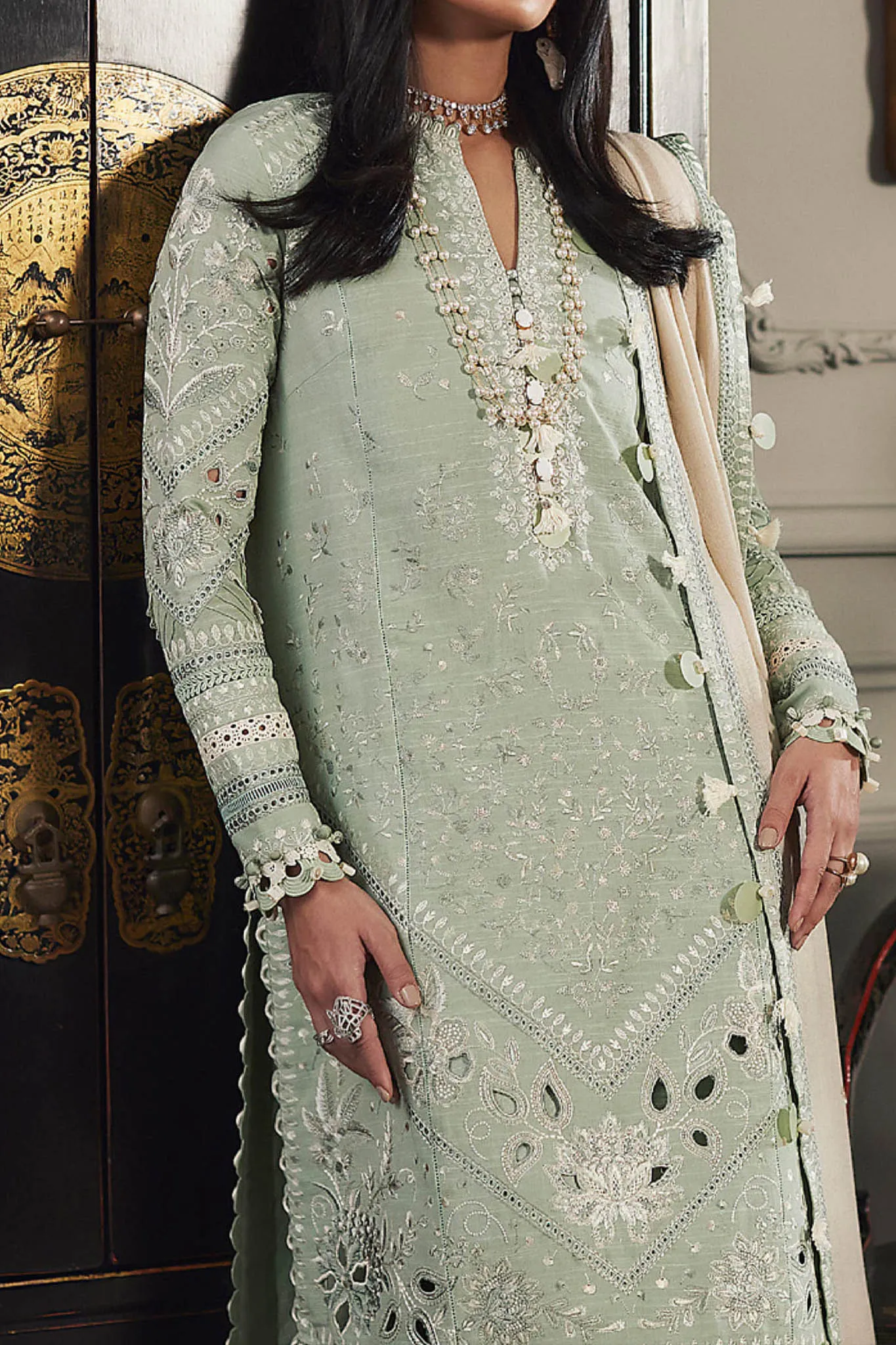 Elan Unstitched 3 Piece Embroidered Winter Collection'2022-EW-08-Ainaz