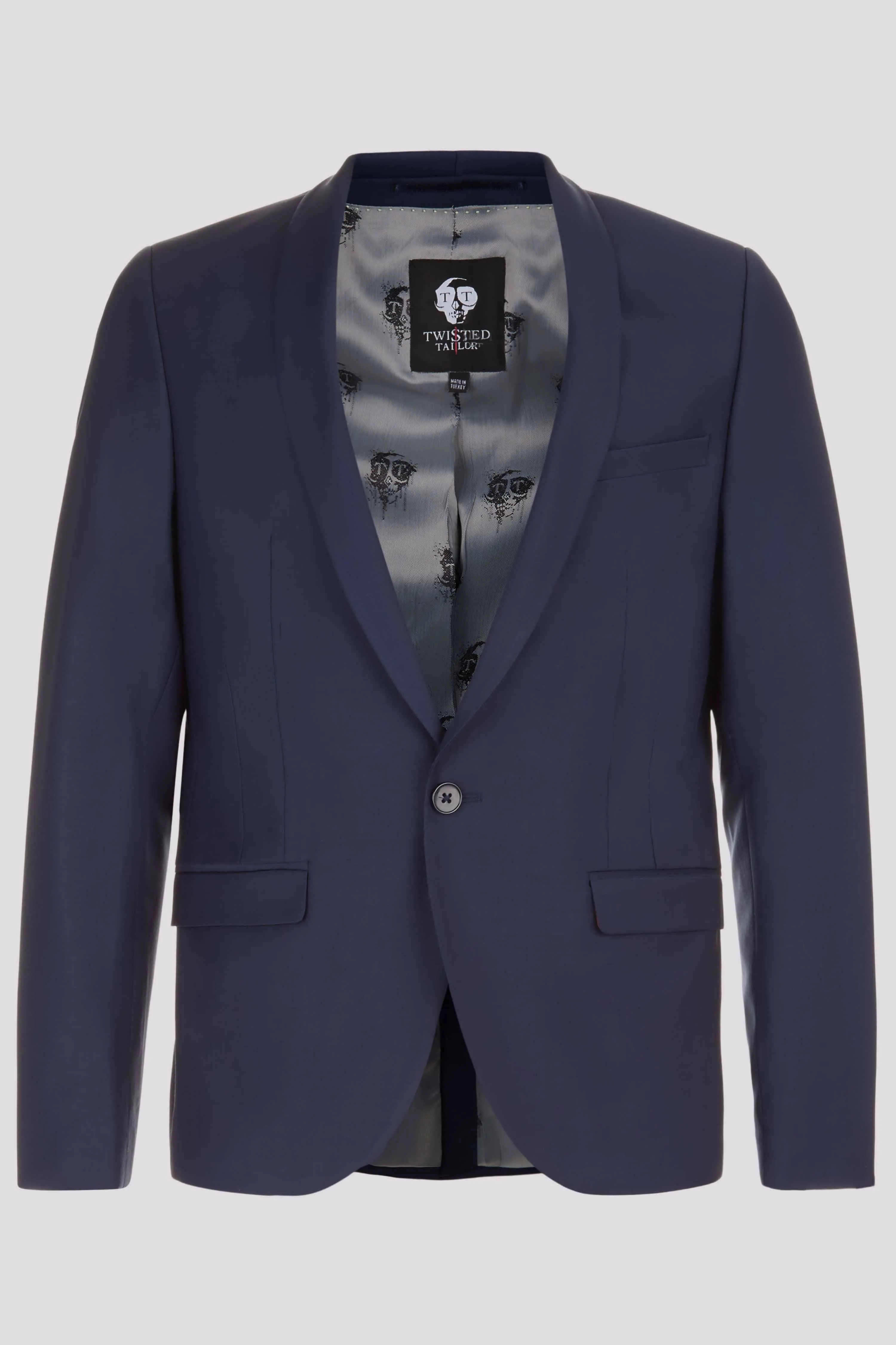 Ellroy Skinny Fit Navy Wool Jacket - ARCHIVE