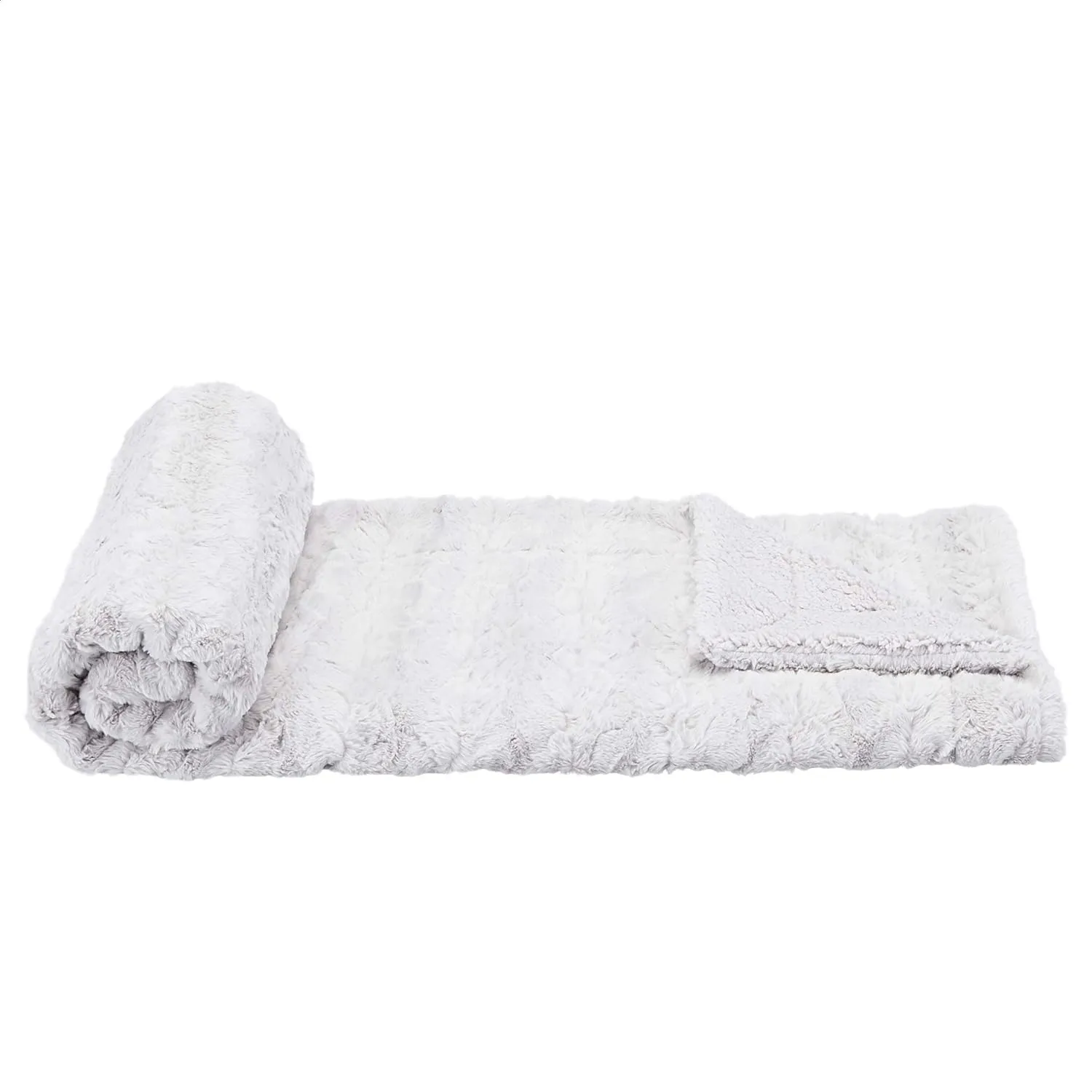 Faux Fur Sherpa Throw Blanket