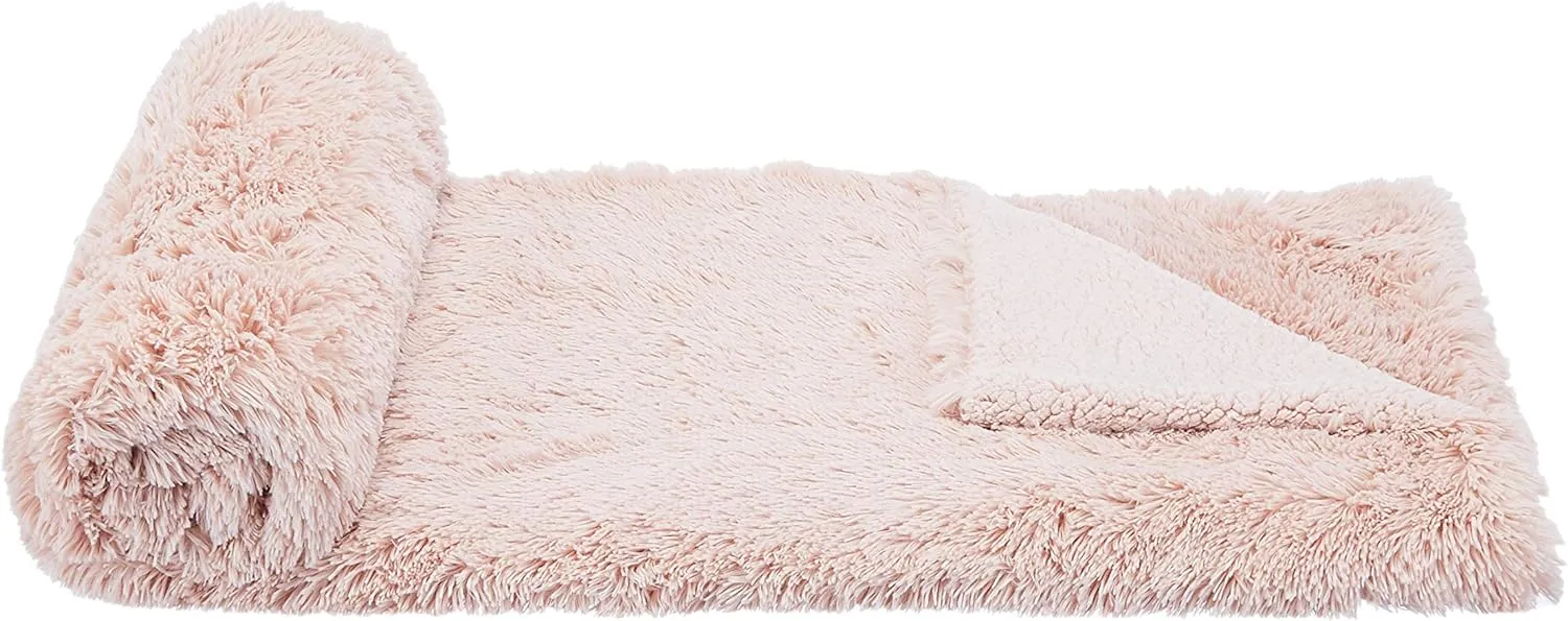 Faux Fur Sherpa Throw Blanket