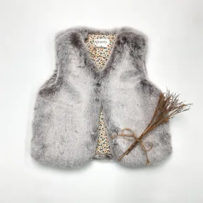 Girls Fur Vest | Camel