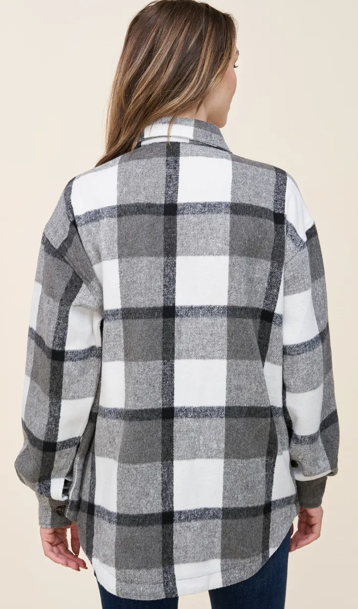 Grey Plaid Shacket