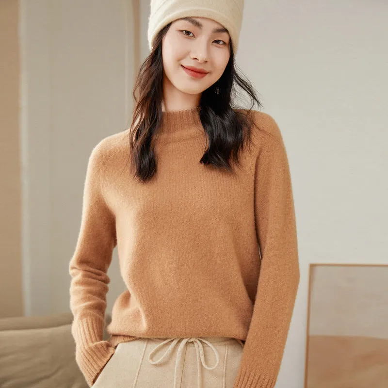 Half Turtleneck Pullover Loose Thickened Cashmere Sweater