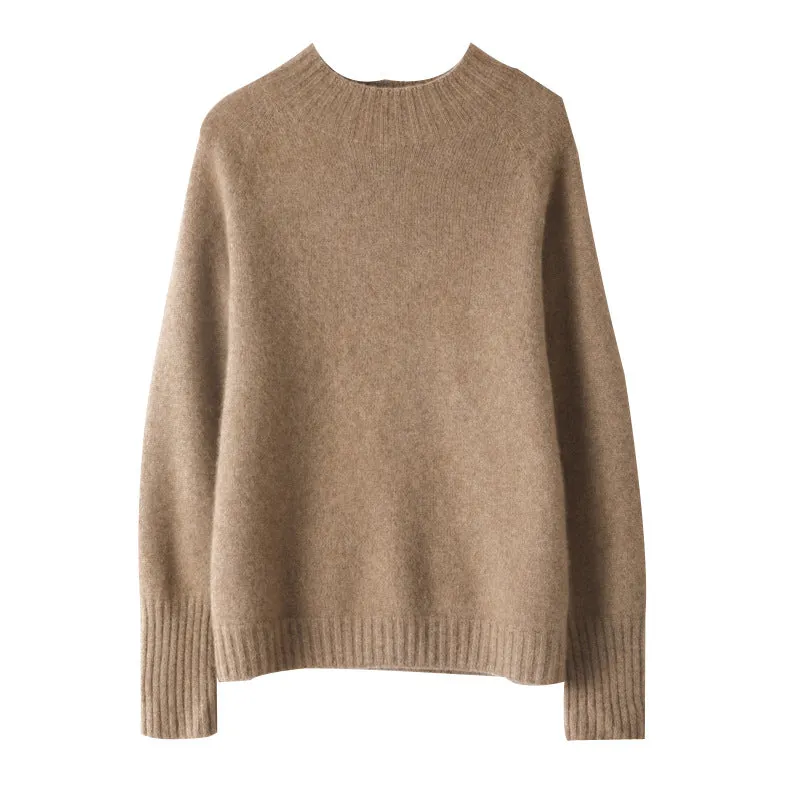 Half Turtleneck Pullover Loose Thickened Cashmere Sweater