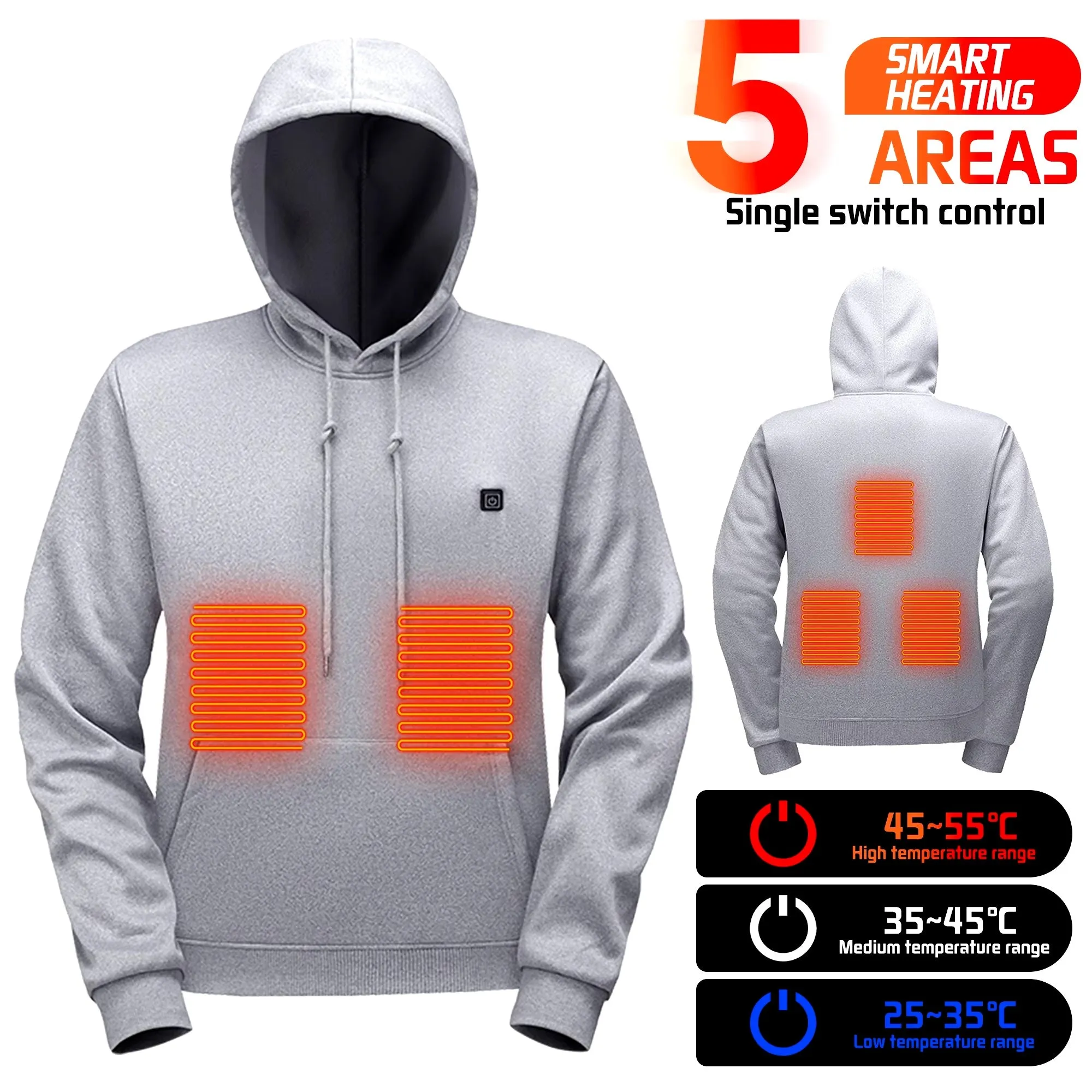 Heated Hooded Pullover