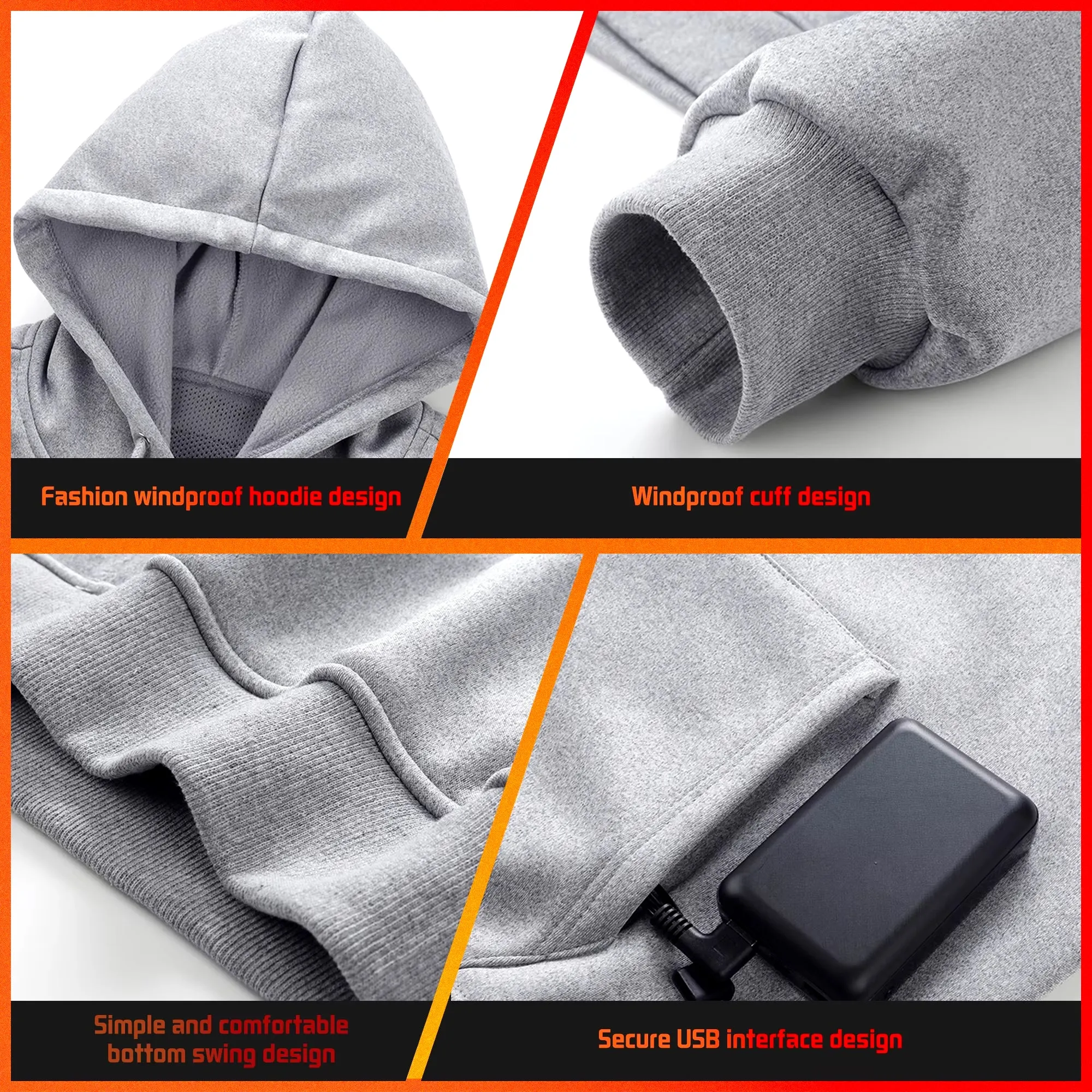 Heated Hooded Pullover