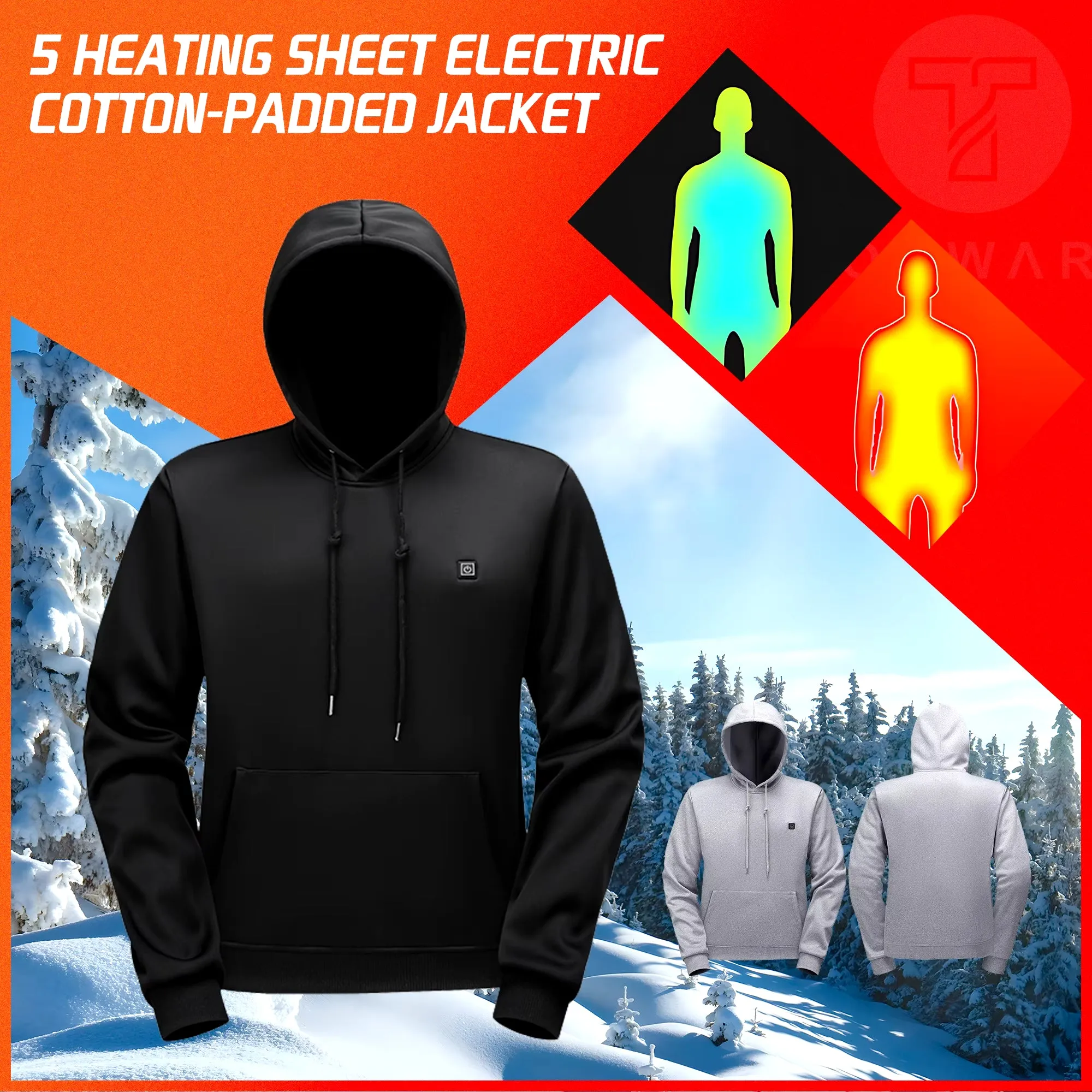 Heated Hooded Pullover