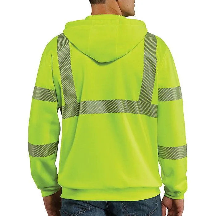 High-Visibility Zip Front Class 3 Sweatshirt (Brite Orange)