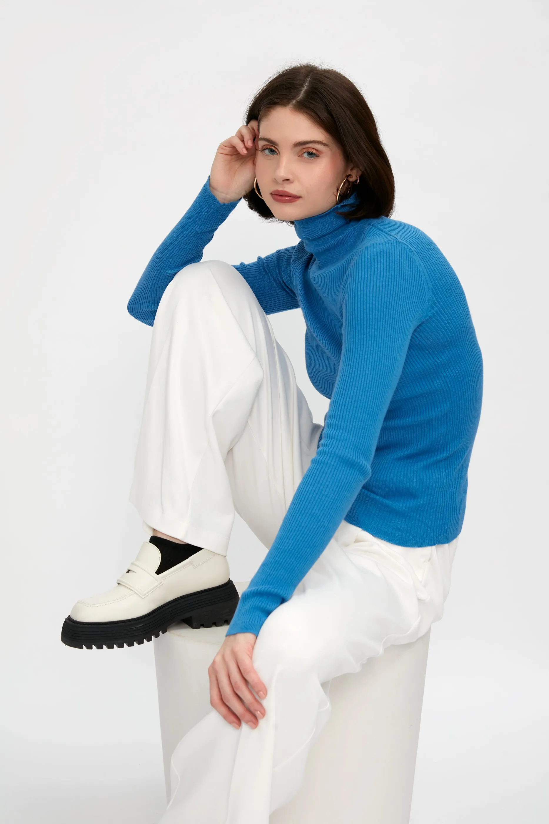 Imogen Turtleneck Top in Provence