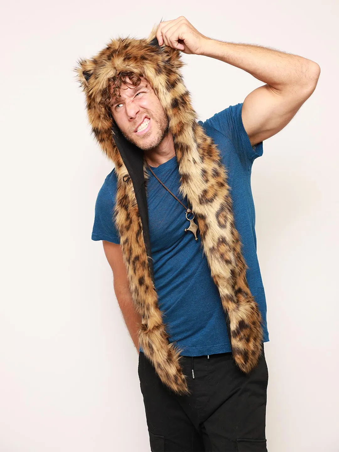 Javan Leopard Faux Fur Hood  | Men's