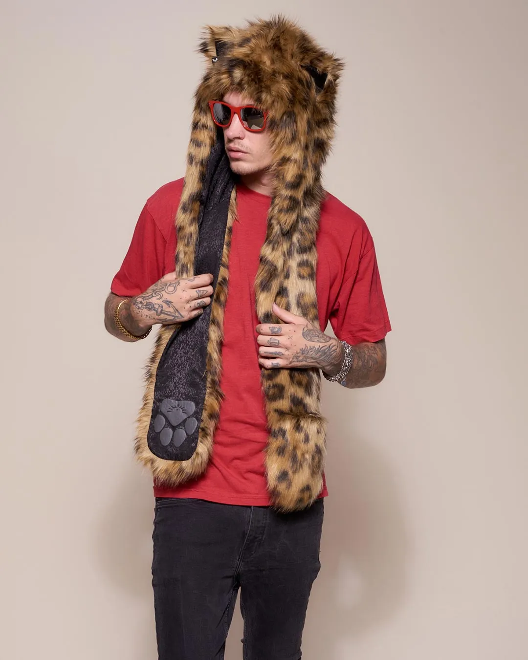 Javan Leopard Faux Fur Hood  | Men's