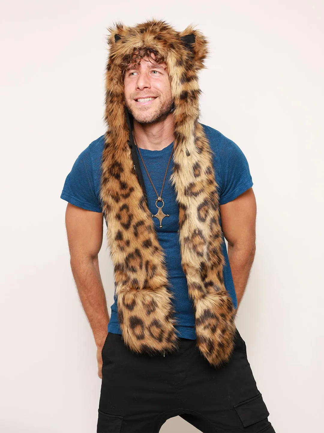 Javan Leopard Faux Fur Hood  | Men's