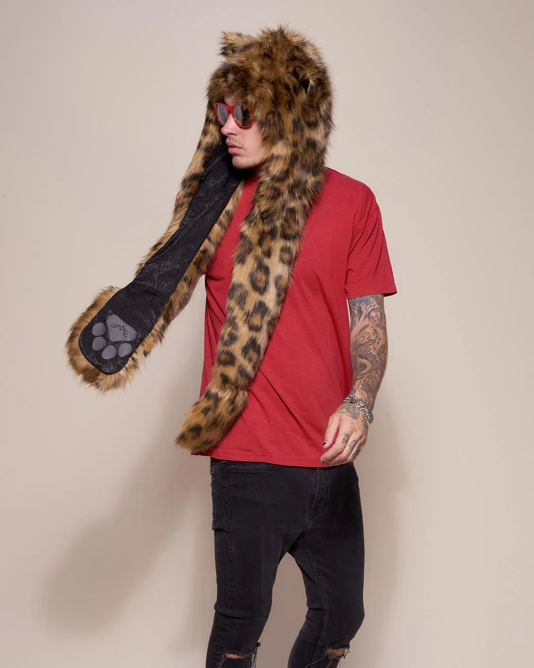 Javan Leopard Faux Fur Hood  | Men's