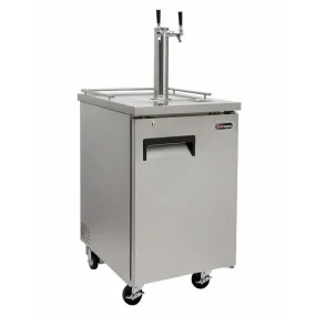 Kegco 24" Wide Dual Tap All Stainless Steel Kegerator XCK-1S-2