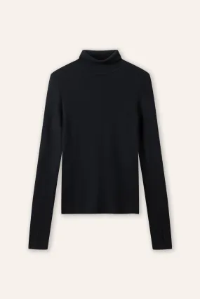 KENDELL wool turtleneck sweater (Black)