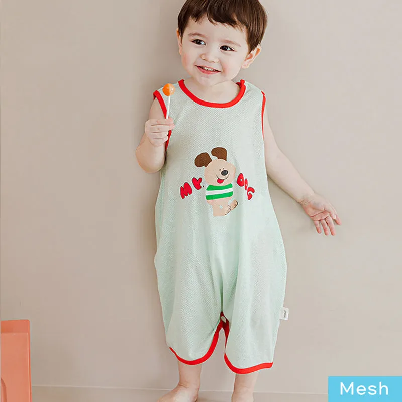 Kids Cotton Cool Mesh Sleeping Vest - Dog