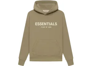 KIDS FEAR OF GOD ESSENTIALS HOODIE OAK