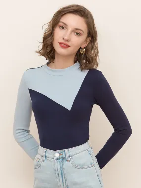 KittenAlarm - Half high neck long sleeve slim crop top