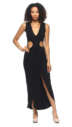 Krystal Cut Out Maxi Dress Black