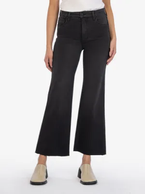 Kut Meg High Rise Wide Leg Raw Hem Jean