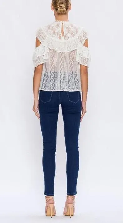 Lace Ruffle Blouse