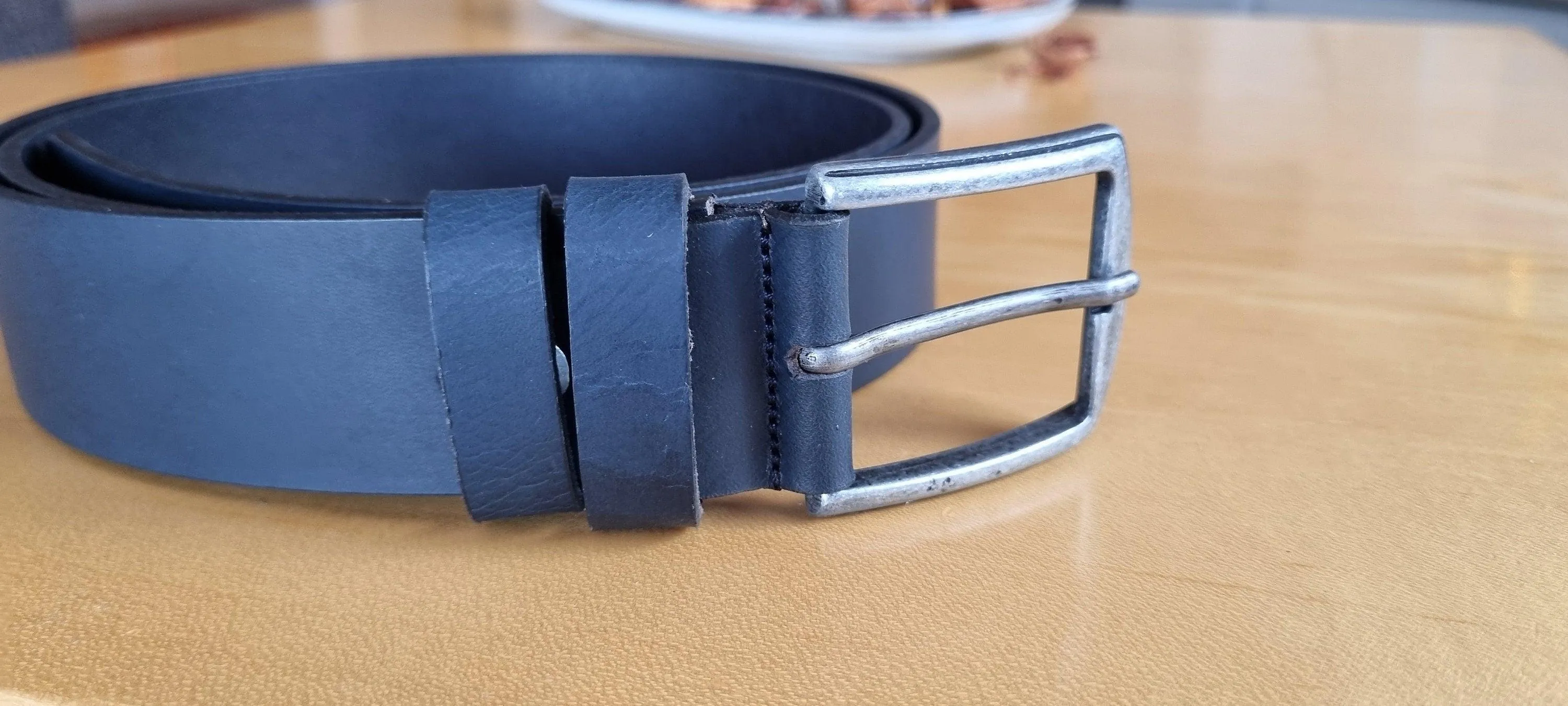 Leather belt for men, genuine leather belt, milled oily with a pull-up effect, width 4cm(1,6")